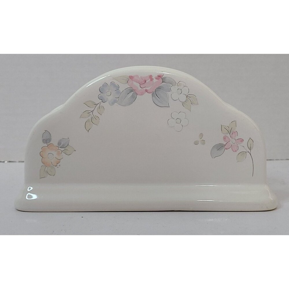 Pfaltzgraff Wyndham Pattern Pastel Floral Napkin Holder Retired